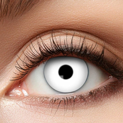 Halloween Kleurlenzen Wit Zombie van Partychimp koop je bij Partywinkel