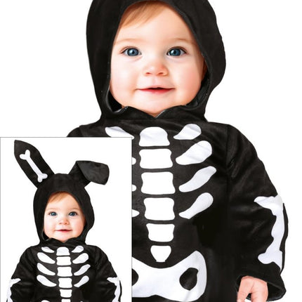 Halloween Kostuum Baby Konijnen Skelet - Partywinkel - 8434077761366