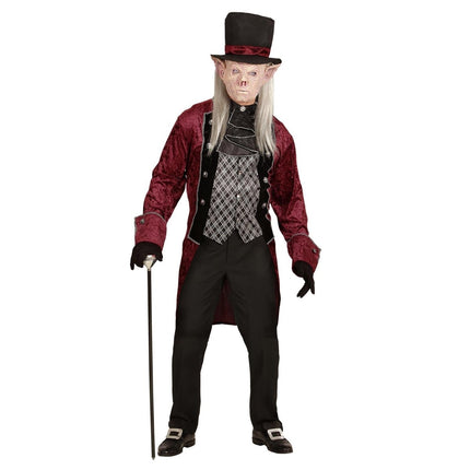 Halloween Kostuum Bordeaux Rood Heren Vampier van Widmann koop je bij Partywinkel