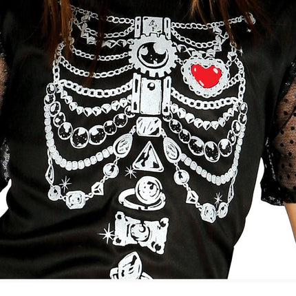 Halloween Kostuum Kind Jurkje Skelet Diamant van Fiestas Guirca koop je bij Partywinkel