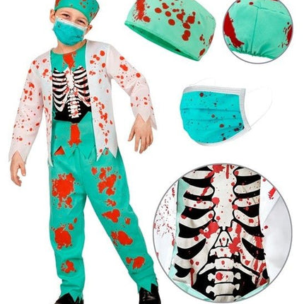 Halloween Kostuum Kind Zombie Dokter Bloed van Widmann koop je bij Partywinkel