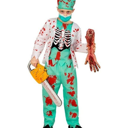 Halloween Kostuum Kind Zombie Dokter Bloed van Widmann koop je bij Partywinkel