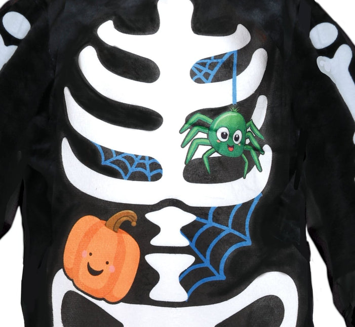 Halloween Kostuum Wit Zwart Baby Skelet - Partywinkel - 8434077761540
