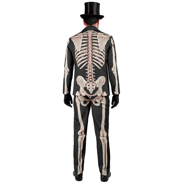 Halloween Kostuum Wit Zwart Heren Skelet 2 delig van Widmann koop je bij Partywinkel