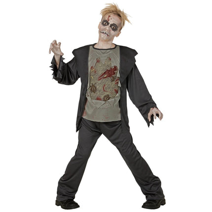 Halloween Kostuum Zwart Kind Zombie van Widmann koop je bij Partywinkel