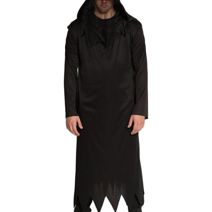 Halloween Kostuum Zwart Magere Hein van Partychimp koop je bij Partywinkel