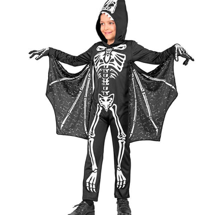 Halloween Kostuum Zwart Wit Kind Vleermuis van Widmann koop je bij Partywinkel