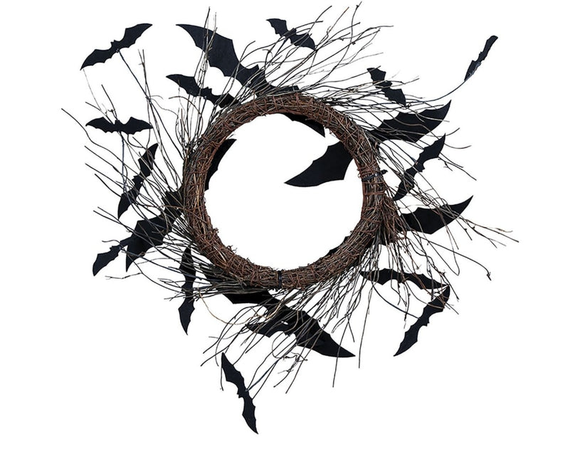 Halloween Kroon Vleermuizen 30cm van Fiestas Guirca koop je bij Partywinkel