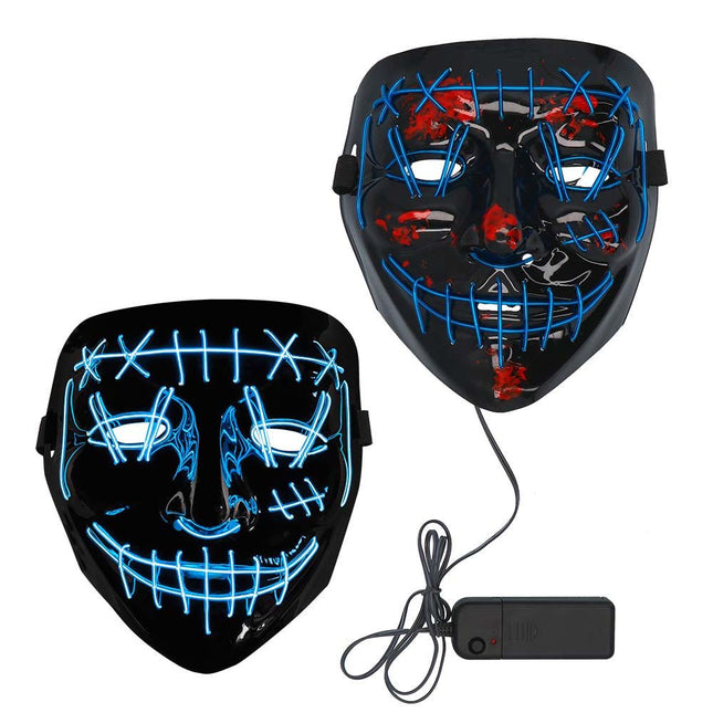 Halloween Led - Masker Killer Smile Blauw van Boland koop je bij Partywinkel