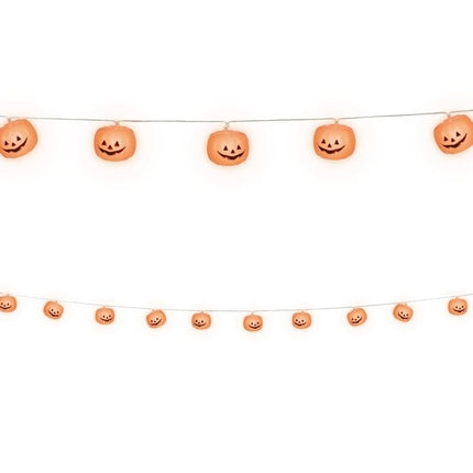 Halloween Lichtslinger Pompoen 1,8m van Fiestas Guirca koop je bij Partywinkel