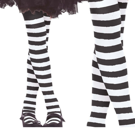 Halloween Maillot Kind Zwart Wit Gestreept van Fiestas Guirca koop je bij Partywinkel