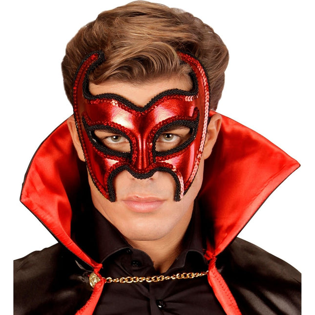 Halloween Masker Duivel Metallic van Widmann koop je bij Partywinkel