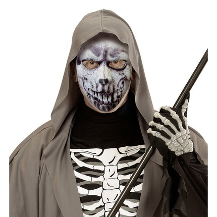 Halloween Masker Grijs Schedel van Widmann koop je bij Partywinkel