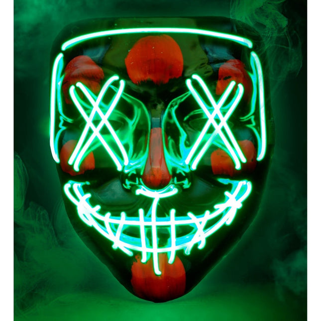 Halloween Masker Groen Met Licht van Widmann koop je bij Partywinkel