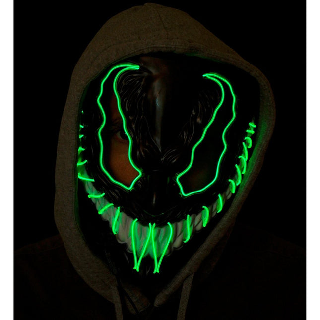 Halloween Masker Groen Monster Met Licht van Widmann koop je bij Partywinkel