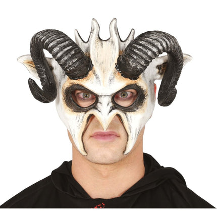 Halloween Masker Met Hoorns - Partywinkel - 8434077120682