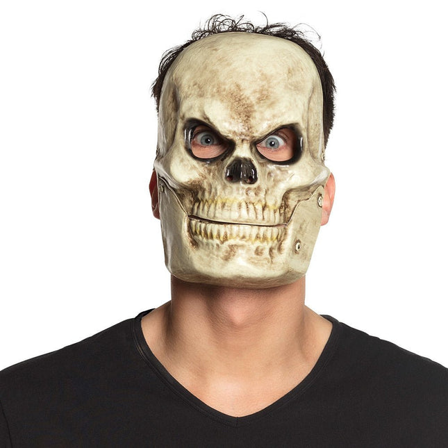 Halloween Masker Schedel Beweegbare Kaak van Boland koop je bij Partywinkel