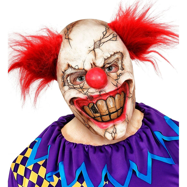 Halloween Masker Wit Killer Clown Met Haar van Widmann koop je bij Partywinkel