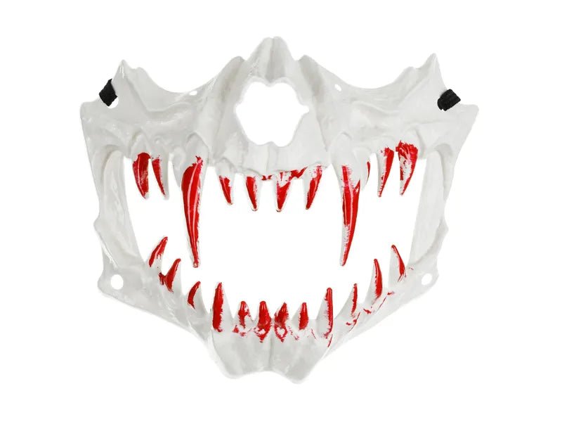 Halloween Masker Wit Schedel Tanden van Partydeco koop je bij Partywinkel