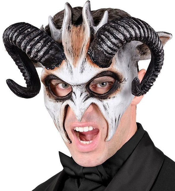 Halloween Masker Zwart Wit Bok van Widmann koop je bij Partywinkel