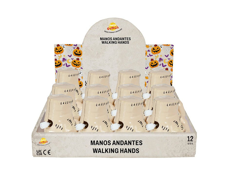 Halloween Nep Hand 8cm 12st van Fiestas Guirca koop je bij Partywinkel