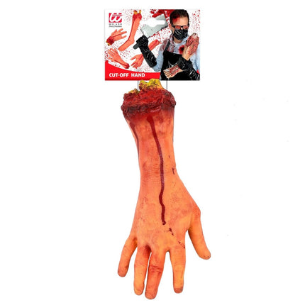 Halloween Nep Hand Afgehakt Met Bot van Widmann koop je bij Partywinkel