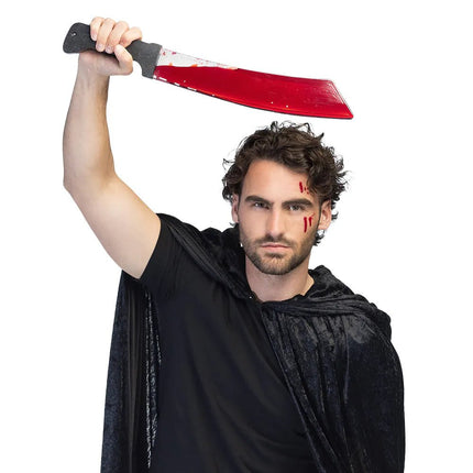 Halloween Nep Machete Bloed 51cm van Boland koop je bij Partywinkel