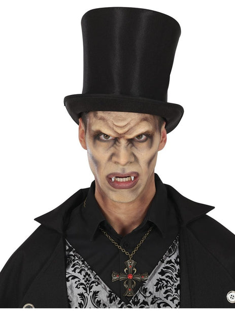 Halloween Nep Tanden Zilver - Partywinkel - 8434077209035
