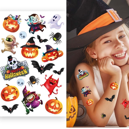 Halloween Nep Tattoos Gekleurd - Partywinkel - 8434077159231