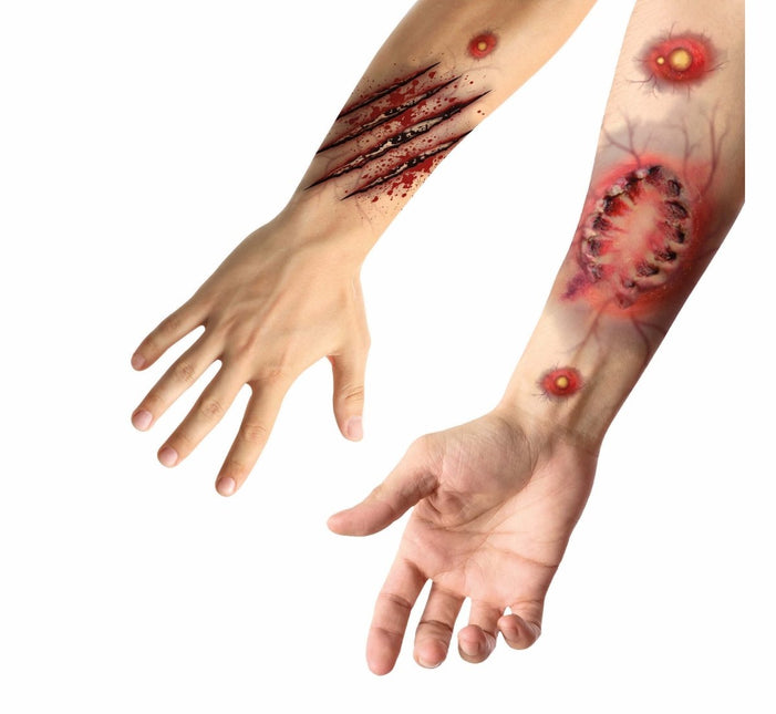 Halloween Nep Tattoos Wonden van Fiestas Guirca koop je bij Partywinkel