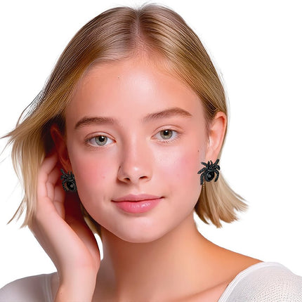 Halloween Oorbellen Spinnen 2,5cm van Fiestas Guirca koop je bij Partywinkel