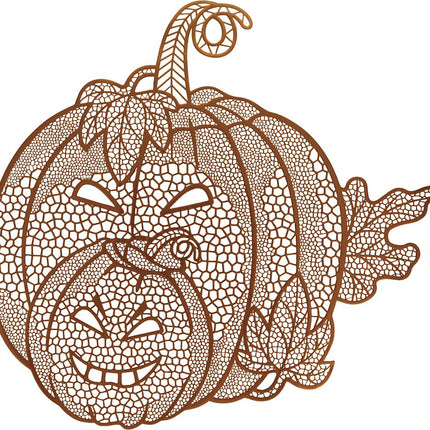 Halloween Placemats Oranje Pompoen 40cm - Partywinkel - 8434077243138