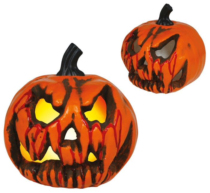 Halloween Pompoen Oranje Horror 20cm van Fiestas Guirca koop je bij Partywinkel