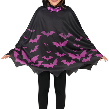 Halloween Poncho Meisje Vleermuizen van Fiestas Guirca koop je bij Partywinkel