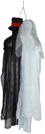 Halloween Pop Bruidspaar Met Licht En Geluid 1,85m van Fiestas Guirca koop je bij Partywinkel