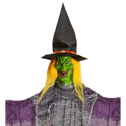 Halloween Pop Heks Met Bezem 1,38m van Widmann koop je bij Partywinkel