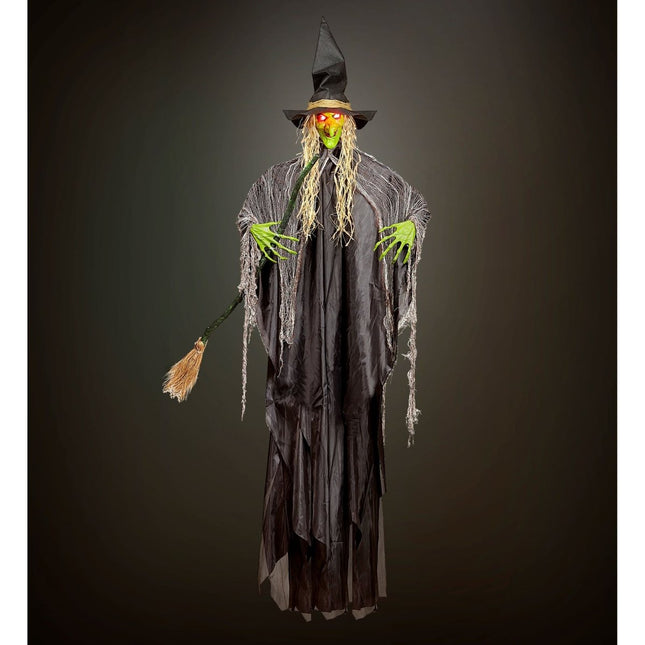 Halloween Pop Heks Met Licht En Geluid 2,4m van Widmann koop je bij Partywinkel