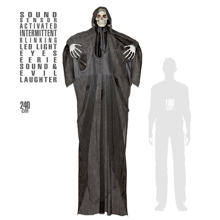 Halloween Pop Magere Hein Met Licht En Geluid 2,4m van Widmann koop je bij Partywinkel