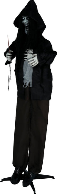 Halloween Pop Skelet Met Licht, Geluid En Beweging Zwart 1,8m van Fiestas Guirca koop je bij Partywinkel