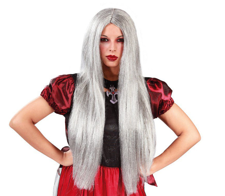Halloween Pruik Heks Grijs van Fiestas Guirca koop je bij Partywinkel