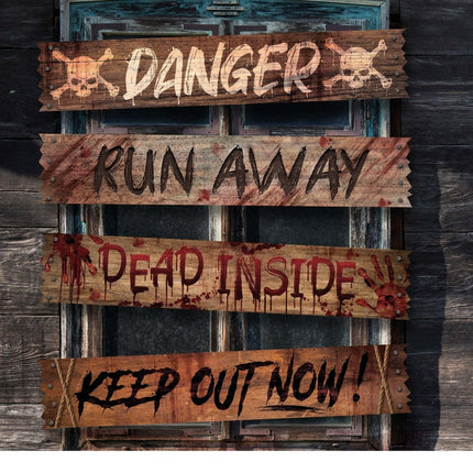 Halloween Raamsticker Danger 70cm van Fiestas Guirca koop je bij Partywinkel