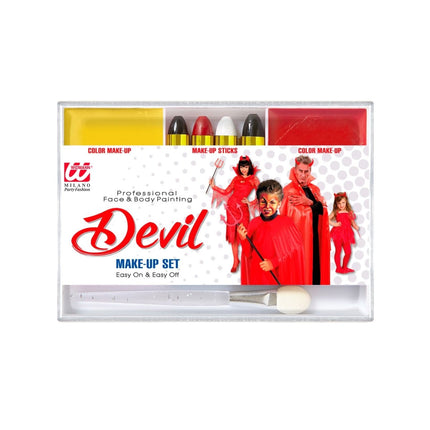 Halloween Schminkset Duivel 6 delig van Widmann koop je bij Partywinkel