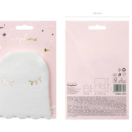 Halloween Servetten Spook 28cm 20st van Partydeco koop je bij Partywinkel