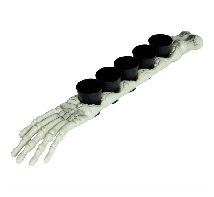 Halloween Shotglaasjes Skeletarm 50cm 5 delig - Partywinkel - 8434077269534