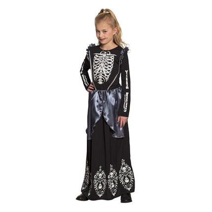 Halloween Skelet Kostuum Koningin Kind van Boland koop je bij Partywinkel