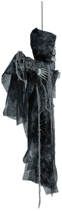 Halloween Skelet Zwart Met Licht, Geluid En Beweging 90cm van Fiestas Guirca koop je bij Partywinkel