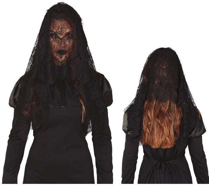 Halloween Sluier Zwart van Fiestas Guirca koop je bij Partywinkel