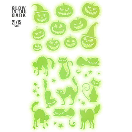 Halloween Stickers Glow In The Dark 21cm van Widmann koop je bij Partywinkel
