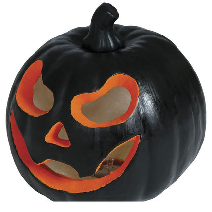 Halloween Tafeldecoratie Zwart Pompoen Met Licht 20cm - Partywinkel - 8434077249727