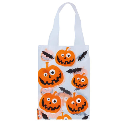 Halloween Tasjes Pompoen 14x30cm 6st van Fiestas Guirca koop je bij Partywinkel